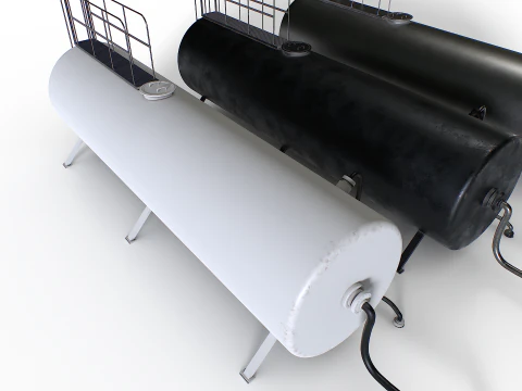 Industrial metal tank 3D Model