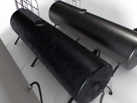 Industrial metal tank 3D Model