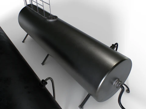 Industrial metal tank 3D Model