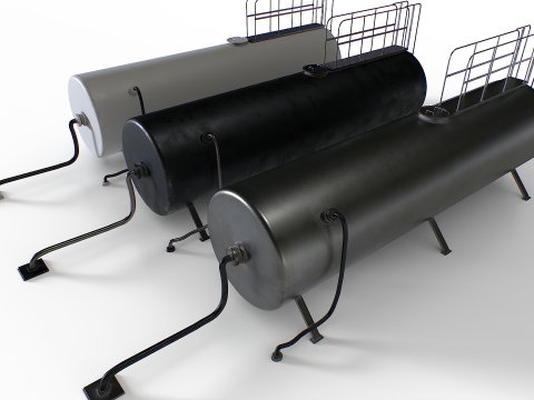 Industrial metal tank 3D Model