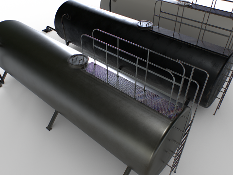 Industrial metal tank 3D Model