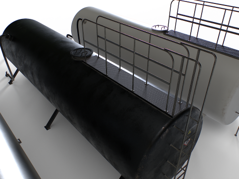 Industrial metal tank 3D Model