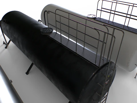 Industrial metal tank 3D Model