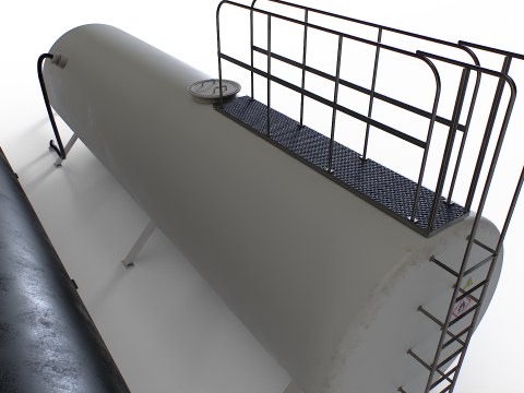 Industrial metal tank 3D Model