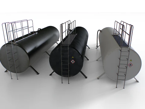 Industrial metal tank 3D Model