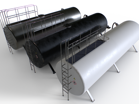 Industrial metal tank 3D Model
