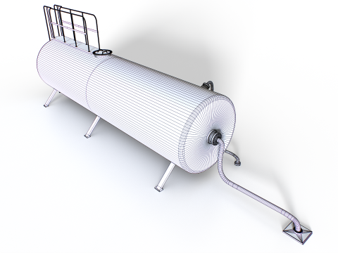 Industrial metal tank 3D Model