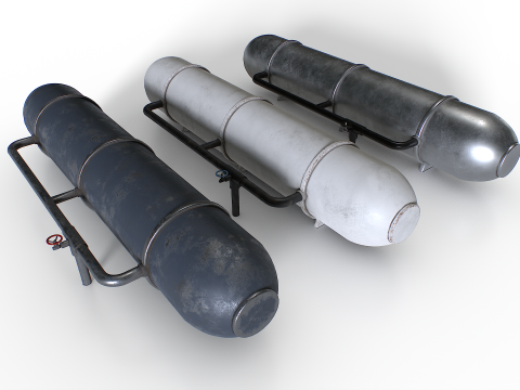 Industrial Storage Tanks 3D Model