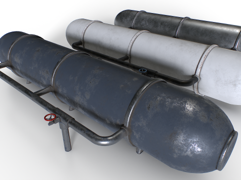 Industrial Storage Tanks 3D Model