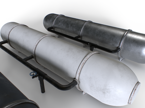 Industrial Storage Tanks 3D Model