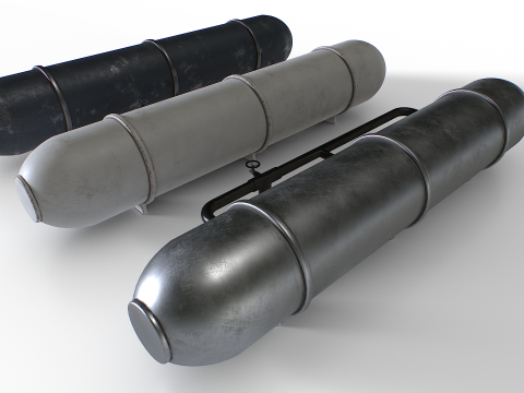 Industrial Storage Tanks 3D Model