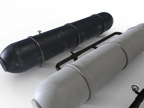Industrial Storage Tanks 3D Model