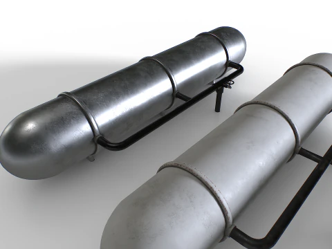 Industrial Storage Tanks 3D Model