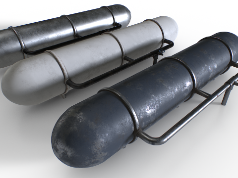 Industrial Storage Tanks 3D Model