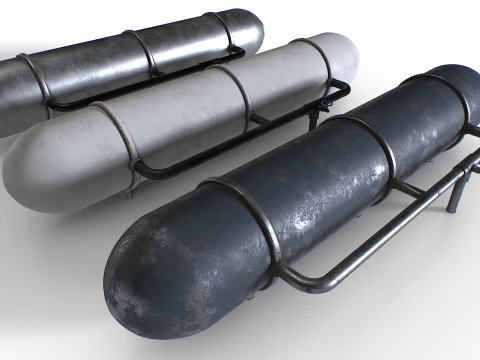 Industrial Storage Tanks 3D Model