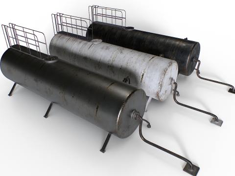 古い工業用金属タンク 3Dモデル