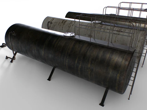 Old industrial metal tank 3D Model
