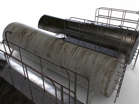 Old industrial metal tank 3D Model