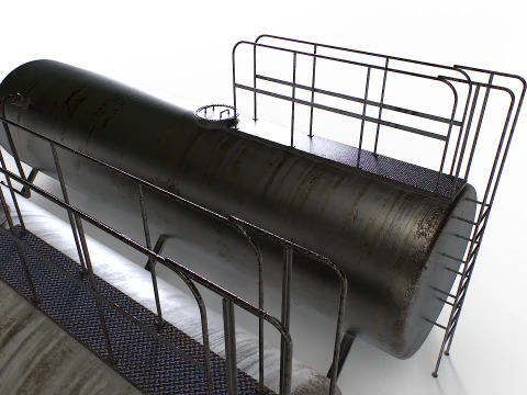 Old industrial metal tank 3D Model