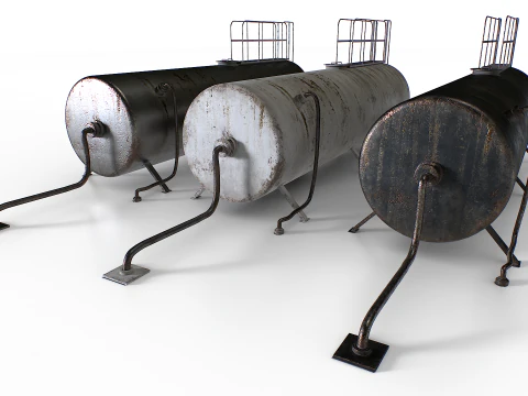 Old industrial metal tank 3D Model