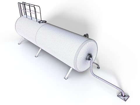 Old industrial metal tank 3D Model