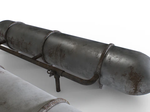 Old and rusty Metal tank 3D Model