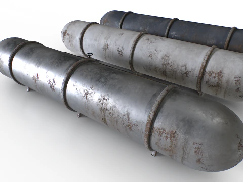 Old and rusty Metal tank 3D Model