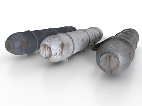 Old and rusty Metal tank 3D Model