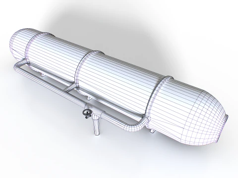 Old and rusty Metal tank 3D Model