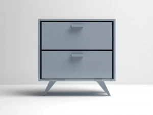 bedroom nightstand table blue plastic 3D Model