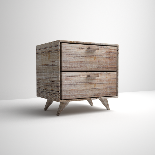 bedroom nightstand table wood 3D Model .c4d .max .obj .3ds .fbx .stl .blend 