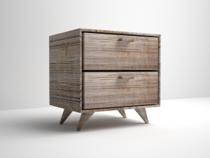 bedroom nightstand table wood 3D Model