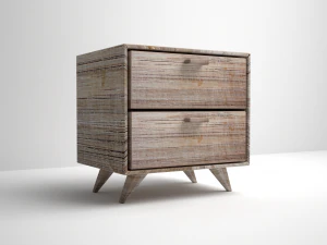 bedroom nightstand table wood 3D Model