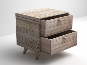 bedroom nightstand table wood 3D Model