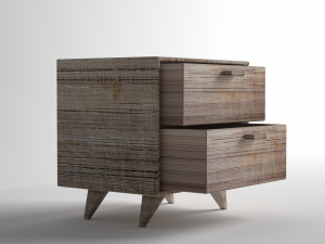 bedroom nightstand table wood 3D Model