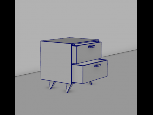 bedroom nightstand table wood 3D Model