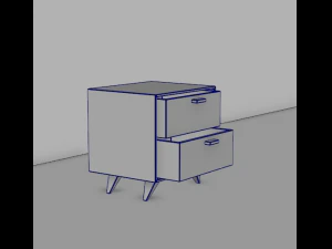 bedroom nightstand table wood 3D Model