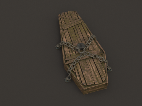 Chained Coffin Low-poly 3D Модель
