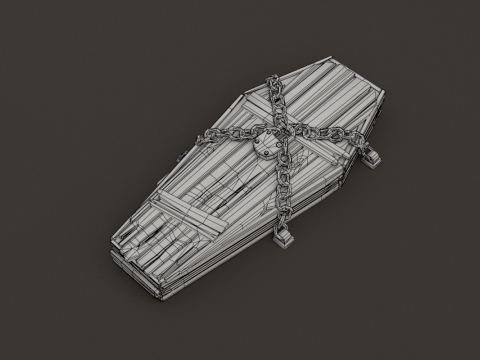 Chained Coffin Low-poly 3D Модель