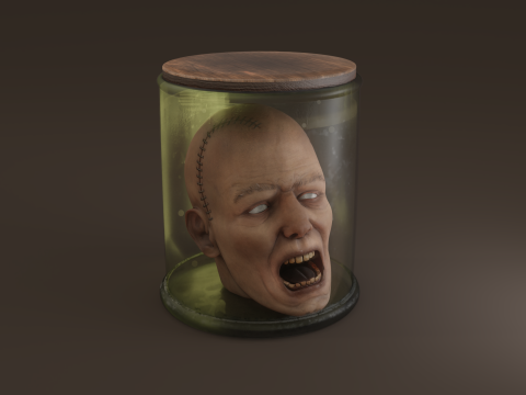 Preserved Head Low-poly Modelo 3D