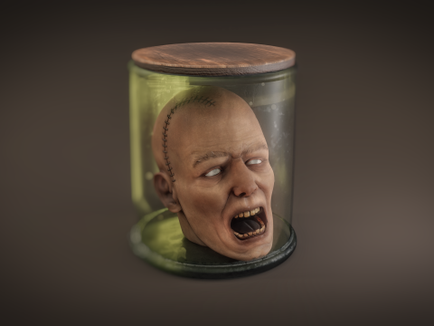 Preserved Head Low-poly Modèle 3D