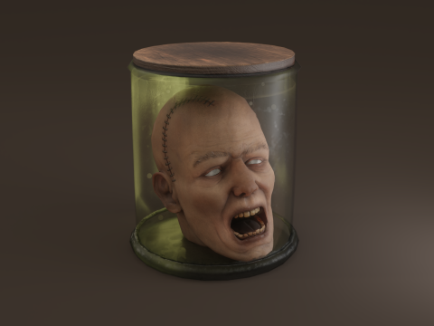 Preserved Head Low-poly Modèle 3D