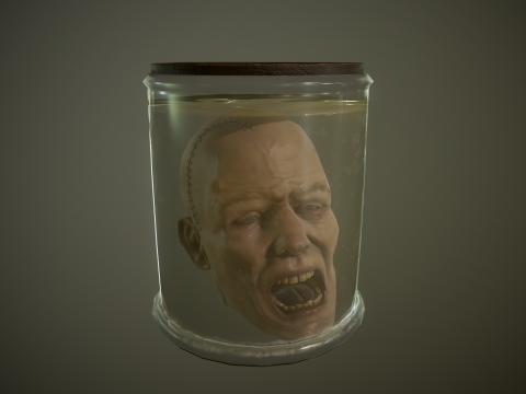 Preserved Head Low-poly Modèle 3D