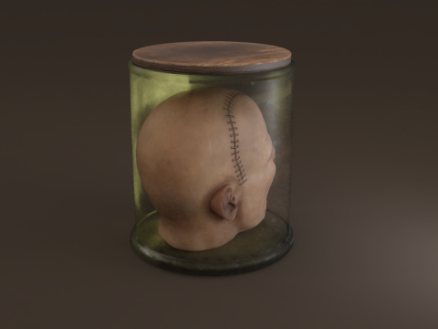 Preserved Head Low-poly Modèle 3D