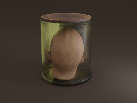Preserved Head Low-poly Modèle 3D