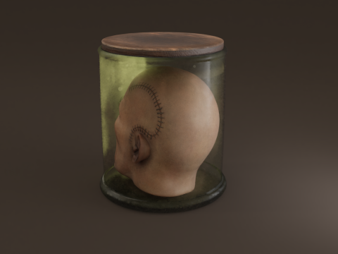 Preserved Head Low-poly Modèle 3D