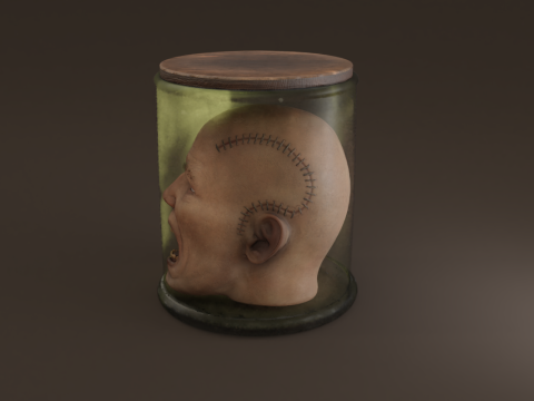 Preserved Head Low-poly Modèle 3D