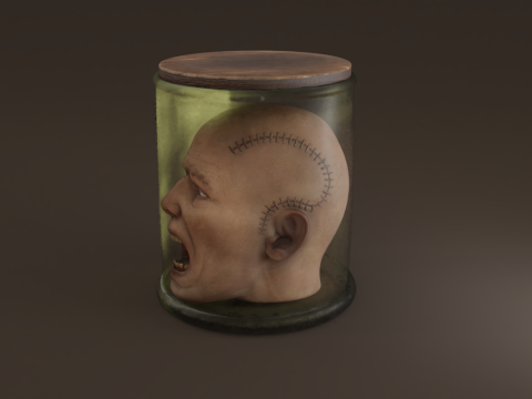 Preserved Head Low-poly Modèle 3D