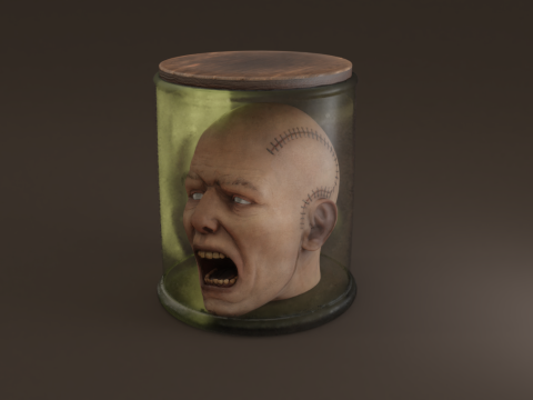 Preserved Head Low-poly Modèle 3D