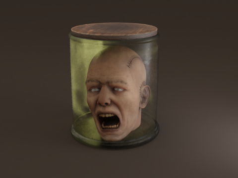 Preserved Head Low-poly Modèle 3D